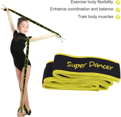 Stretch Band, 8 Loops Elastic Resistance Exercise Band for Ballet Dance Gymnastics Training