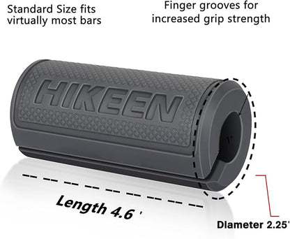 Hikeen Thick Bar Dumbbell Grips,Non Slip Hard Rubber Barbell Grips,Grips for Weight Lifting, Muscle Building-1.77", 2.25" & 2.75" Outer Diameter