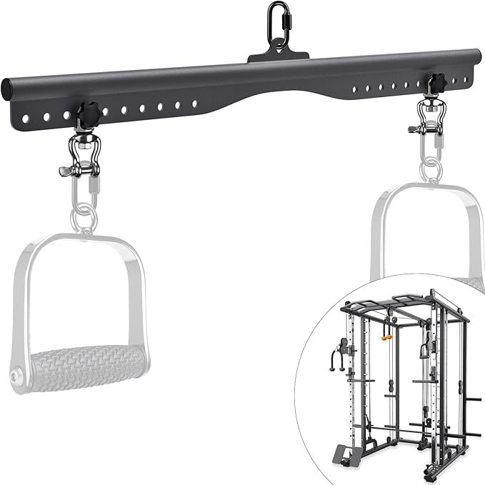 SELEWARE LAT Pull Down Bar Cable Machine Attachment 18"/28"/38" Multi-Grip