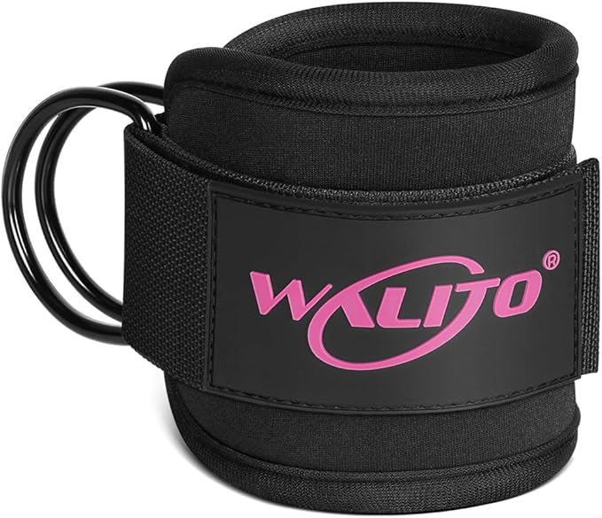 WALITO Gym Ankle Straps for Working Out - Glute Ankle Cuff Kickback Strap, Gym Cable Machine Accessories for Women Glute Leg Extensions, Hip Abductors & Lower Body Exercises Equipment