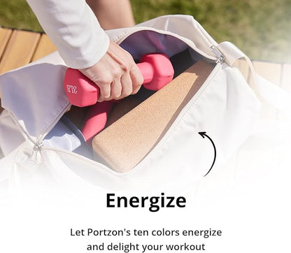 Portzon 10 Colors Options Compatible with Set of 2 Neoprene Dumbbell,1-15 LB, Anti-Slip, Anti-roll, Hex Shape