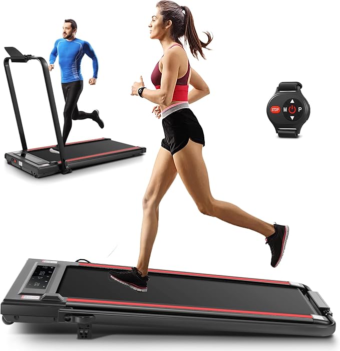 ANCHEER Treadmills with Incline, 4 in 1 Foldable Treadmill with LED Touch Screen, Under Desk Treadmill, 2.5HP Powerful Walking Treadmill for Home Gym Office with Remote, No Assembly Needed