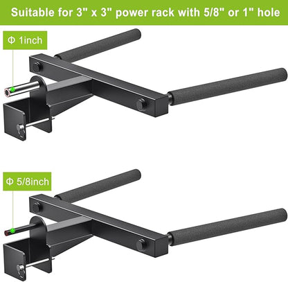 Y-Shaped Dip Bar for 2"x2"and 3"x3" Power Cage - Dip Bar Attachments for Home Gym - Heavy Duty Power Rack Attachments - Squat Rack Accessories for Strength Training