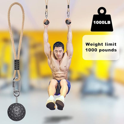 SELEWARE Pull Up Ball Grip, Non-Slip Rock Climbing Holds Pull Up Power Ball for Strength Training Attachment, Neutral Grip Pull Up Handles for Chin Up Bar, Kettlebell, Barbell Home Gym Workout