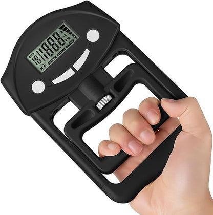 Grip Strength Tester, Hand Grip Dynamometer, Electronic Hand Grip Strength Tester Grip Strengthener Hand Exerciser Meter Digital Hand Grip Training Gauge 220 Lbs / 99 Kgs for Sports, School, Office and Home Use