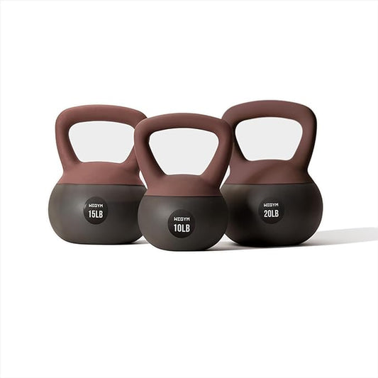 Soft Kettlebells with Cushioned Impact-Resistant Base and Anti-Slip, Wide-Grip Handle for Home Workouts, Weightlifting, and Personal Training