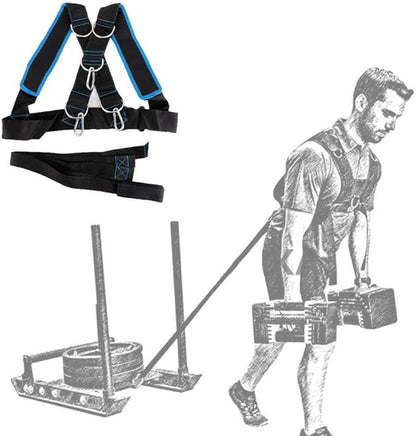 Sled Harness Workout Resistance and Assistance Trainer,Physical Training Resistance Rope Kit Improving Speed, Stamina and Strength