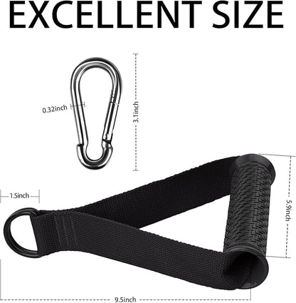 Ultimate Cable Handles Gym Equipment, D Handle Cable Attachment for Pilates, Yoga, Strength Trainer, Pull Down Home Gym. Heavy Duty Exercise Handles. Resistance Band Handles Only.