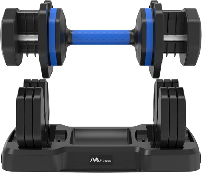 Adjustable Dumbbell - 55lb x2 Dumbbell Set of 2 with