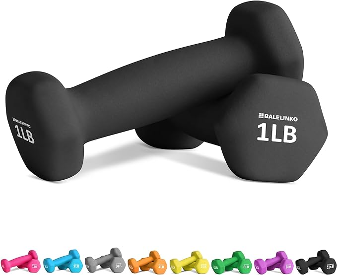 Balelinko Home Gym Equipment Workouts Strength Training Weight Loss Pilates Weights Yoga Sets Weights for Women, Men, Seniors and Youth