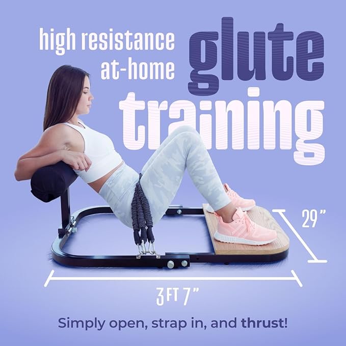 BootySprout Hip Thrust Machine for High Resistance Glute 45, 90, 90, and 135 Lbs