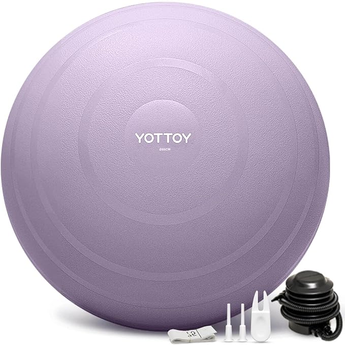 Anti-Burst Exercise Ball for Working Out, Yoga Ball for Pregnancy,Extra Thick Workout Ball for Physical Therapy,Stability Ball for Ball Chair Fitness with Pump