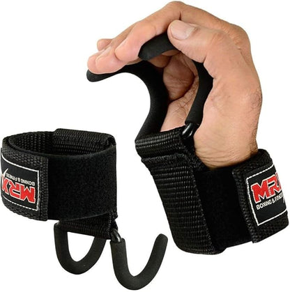 MRX Power Weight Lifting Straps Wrist Support Heavyduty Gym Training Bandage Cordura Hook Deadlifting Wraps