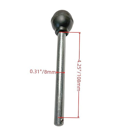 Circular Spring Steel Latch Safety Positioning pin, General Fitness Medical Equipment counterweight Stack Replacement Selection Device, with Anti-Loss Rope (2PCS, Φ3/8in x 2-1/2in)