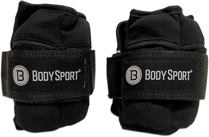 Body Sport Adjustable Ankle Weights, 1 lb.–5 lb. – Customizable Ankle and Wrist Weight Sets for Men, Women, and Kids – Workout Aid for Added Resistance – Weight Set for Walking, Running,