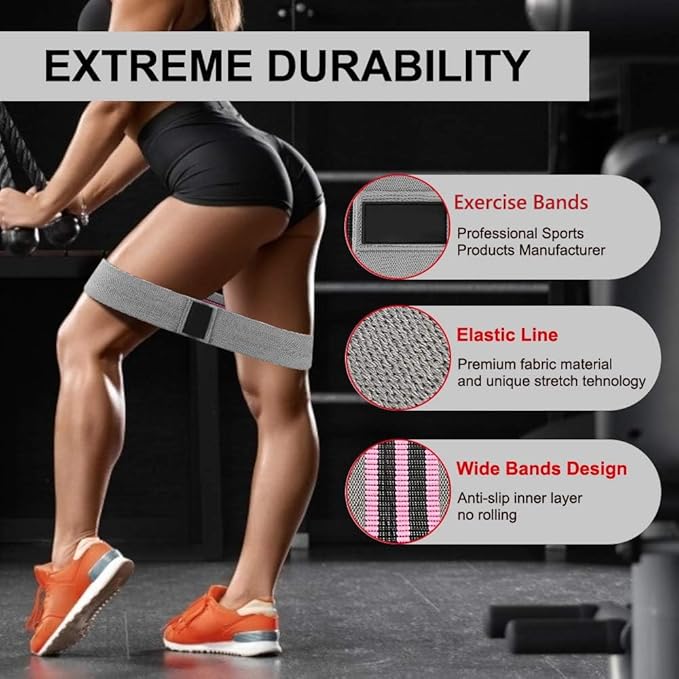 Resistance Bands for Working Out, Exercise Workout Bands for Women & Men, 3 Levels Elastic Stretch Bands for Exercise with Carry Bag for Physical Therapy, Home Fitness, Strength Training, Yoga