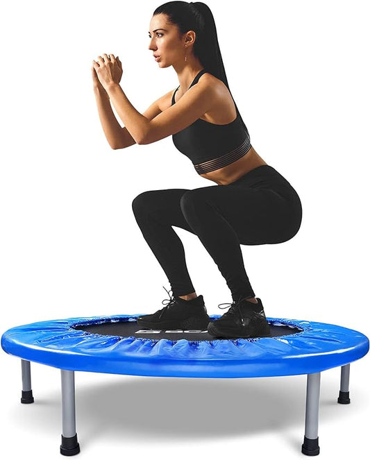 BCAN 36/38 Mini Trampoline Rebounder Trampoline for Adults Max Load 170lbs/300lbs Small Trampoline Exercise Trampoline Fitness Trampoline Indoor/Garden Workout