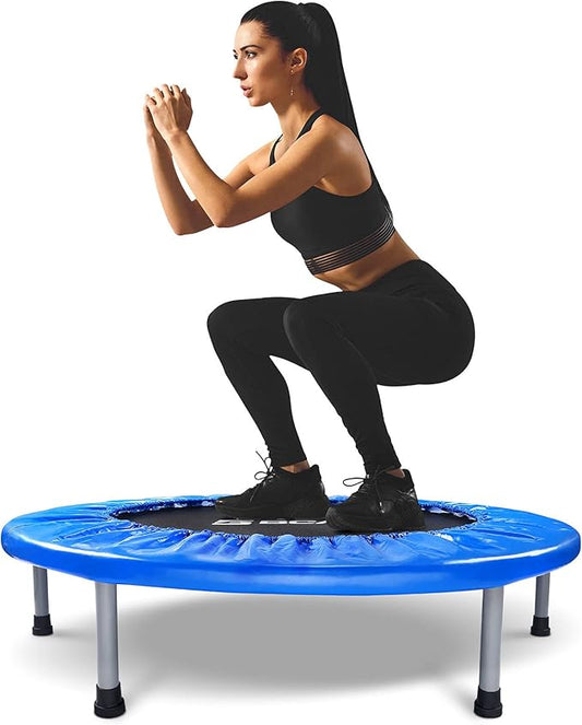 BCAN 36/38 Mini Trampoline Rebounder Trampoline for Adults Max Load 170lbs/300lbs Small Trampoline Exercise Trampoline Fitness Trampoline Indoor/Garden Workout