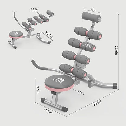 Leikefitness Back Relax Chair with Foam Roller Relieve Back Pain Back Stretcher Mini Inversion 360° Rotating Seat