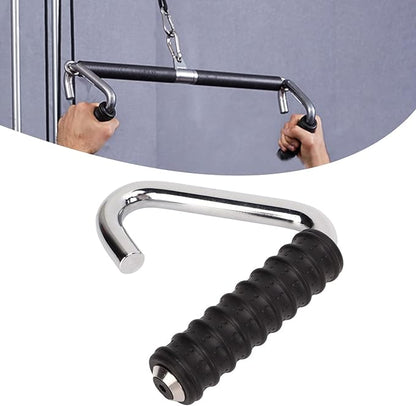 Fitness Handle Grip, C Shaped Fitness Handle Grip Hook, Soft Rubber Wrapped Training Pull Bar for Pull-up Bars, Resistance Bands, Barbells