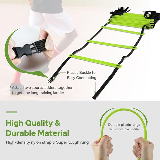 GHB Pro Agility Ladder Agility Training Ladder Speed 12 Rung 20ft with