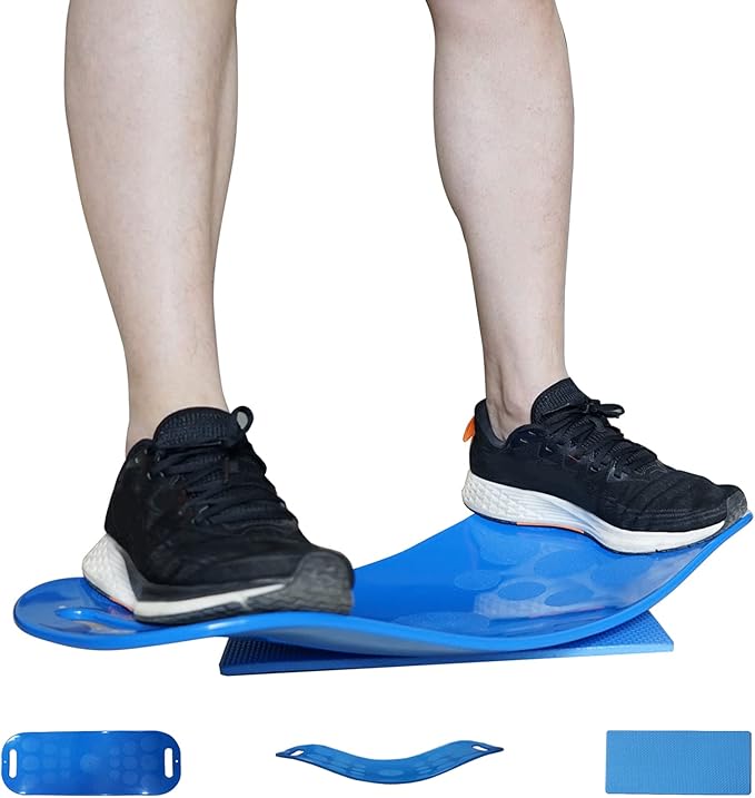 KEEN Balance Simply Board with Workout Mat - Yoga Fitness Balance Board for Core Training, Blue