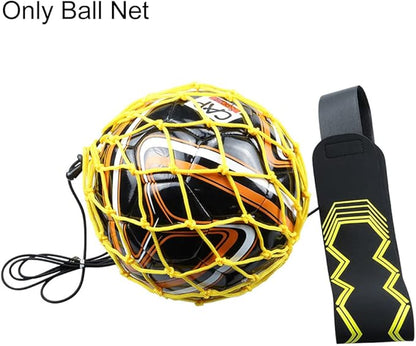 MOFUCA Handle Solo Soccer Kick Trainer, Waist Belt Soccer Kick Throw Trainer Juggling Net Soccer Training Equipment for Kids Adults Training (as Shown)