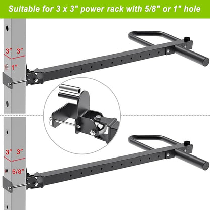 SELEWARE Heavy Duty Adjustable Jammer Arms Lever Arms - 600 lbs Capacity, Alloy Steel, Fits 2'' x 2'' and 3'' x 3'' Power Racks with 5/8" or 1" Holes, Home Gym Strength Training, Compatible with 2" Olympic Plates