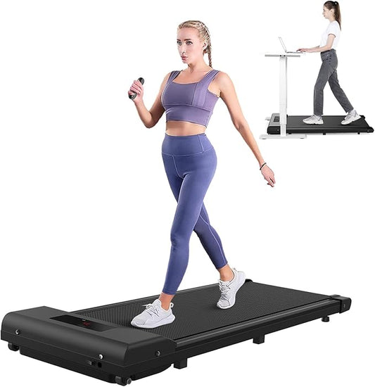 Walking Pad Treadmill, 6.2MPH Portable Under Desk Treadmills for Home Office, 3 in 1, No Assembly Required, Remote Control, 300 Lb Capacity