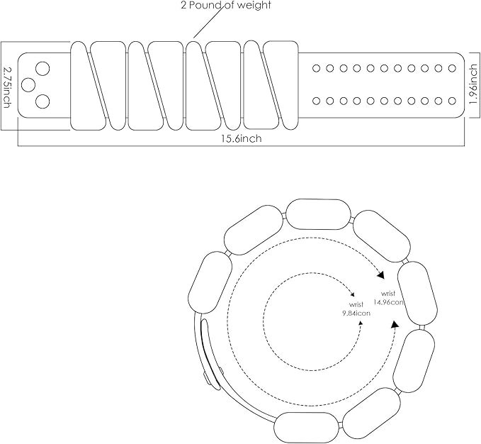 Silicone Wrist Weight Band,Ankle/Arm Strength Training Bracelet Wearable-Female and Male for Running/Fitness/Swimming/Yoga Wristband(2-PCS Set, 1Lb/pcs S,2Lb/PCS L)