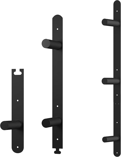 Signature Fitness Weight Plate Storage Rack, Weight Plate Holder Wall Mounted Bumper Plate Storage for Home Gym, Fit 2" Olympic Plates