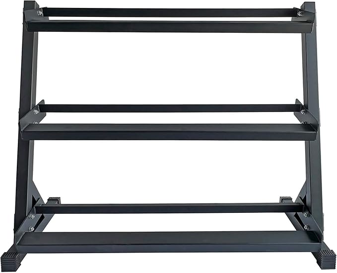 Lifeline Fitness Dumbbell Rack - Three-Tier Weight Storage 1000 Pounds.