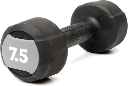 LIFE FITNESS STUDIO INDIVIDUAL BLACK URETHANE 7.5LB DUMBBELL