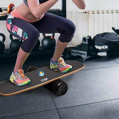 Balance Board Trainer Wooden Training Equipment for Fitness Workout, Hockey‎, Skateboarding, Surfing and Snowboarding