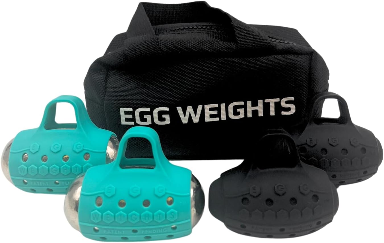 Egg Weights 6.0 lb Cardio Knockout Bundle: 2 Pairs of Hand Dumbbells (4.0 lb Knockout Set and a 2.0 lb Cardio Set) Handheld Free Weights for Kickboxing, Shadow Boxing, Yoga + Free E-Book Workout Guide