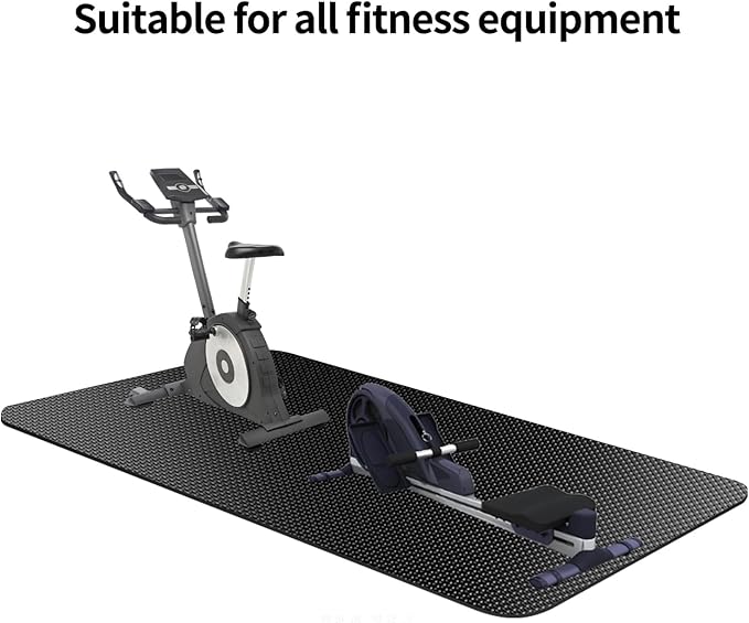 Exercise Equipment Mat,Treadmill Mat, Exercise Bike Trainer Mat, Fitness Home Gym Mat, Elliptical Mat,Spin Bike Mat,Small And Large Exercise Mat,Workout Pads For Floor,Workout Matt For home Gym Carpet