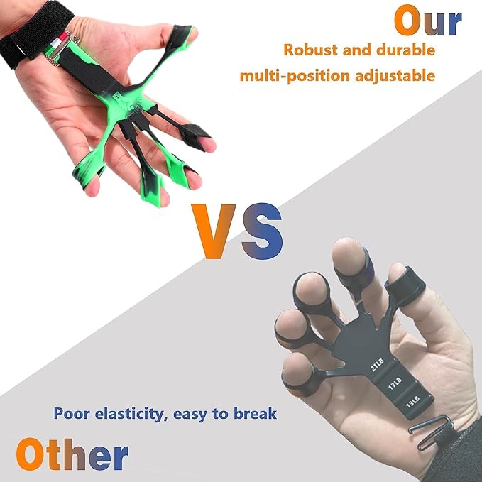 Grip Strength Trainer/Forearm Strengthener, Upgraded Finger Strengthener, Hand Grip Strengthener, Finger Resistance Band for Wrist Physcial Rehabilitation/4PCS