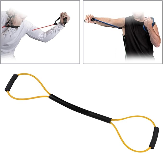 Vaveren Sports Resistance Bands Tension Rope with Comfort Handles Thai caseing Thai MMA Pull Rope Agility Training for Shadow Boxing Indoor Arm Gym