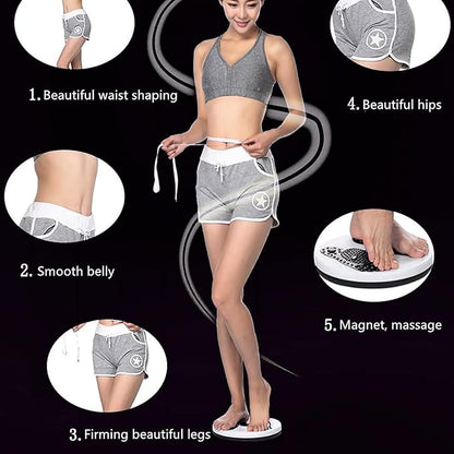 Ab Twist Waist Disc Board,Adjustable Waist Trainer Twisting Disc with Handles,Waist Slimming Balance Rotating Disc with Massage Foot Sole for Slimming Waist Arms Hips and Thighs