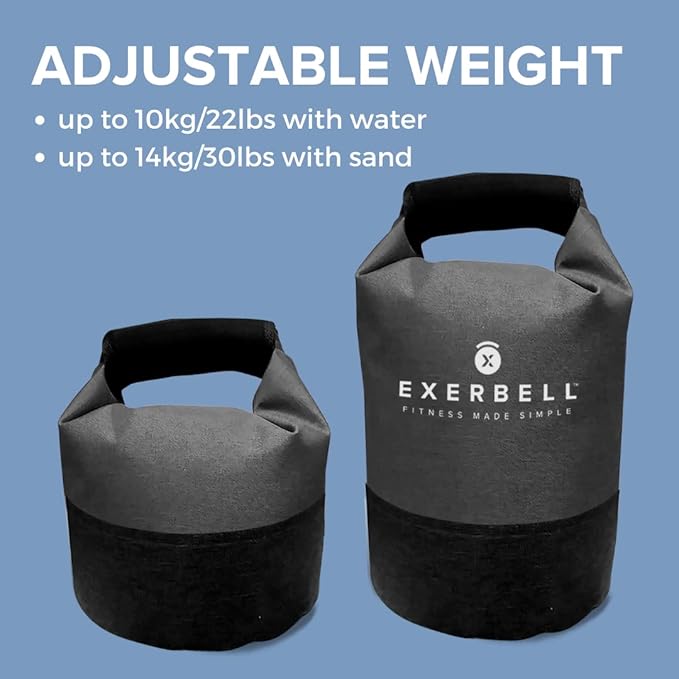 Foldable & adjustable kettlebell 2-14 kg – water- and sandbag kettlebell – Versatile Sandbag Training & Weight Bag – Premium Strength Training Equipment