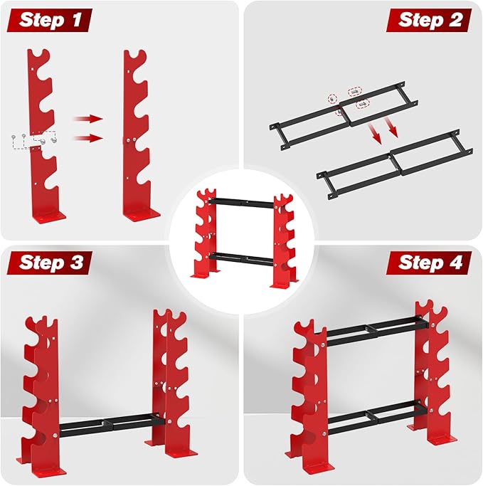 Dumbbell Rack for Home Gym, Weight Rack for Dumbbells Strength Training, Heavy Duty Weight Storage Organizer Dumbbell Storage Stand Hold