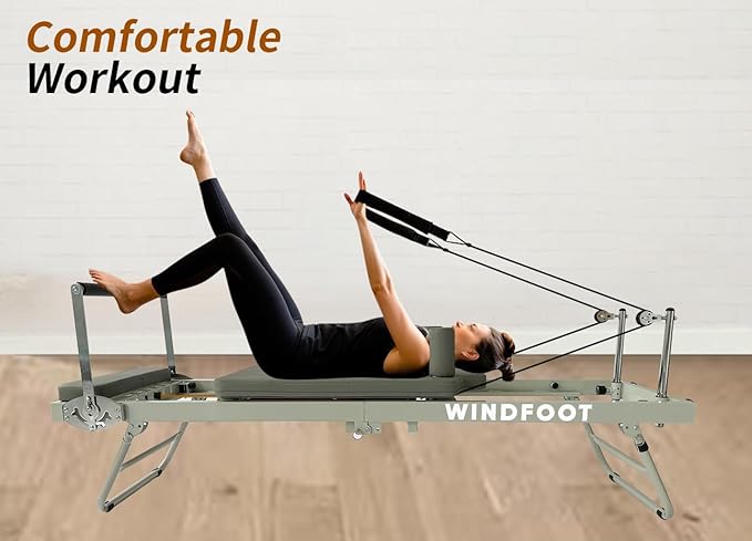 Foldable Pilates Reformer Workout Machine for Home and Gym 5 Color 300 lbs