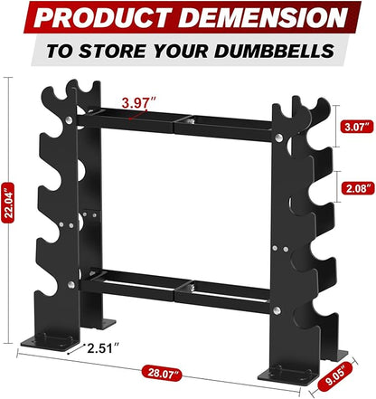 Dumbbell Rack Stand Only 5 Tier 450LBS Capacity 8-30 LBS