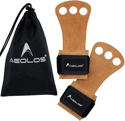 AEOLOS Leather Gymnastics Hand Grips-Great for Gymnastics,Pull up,Weight Lifting,Kettlebells and Cross Training