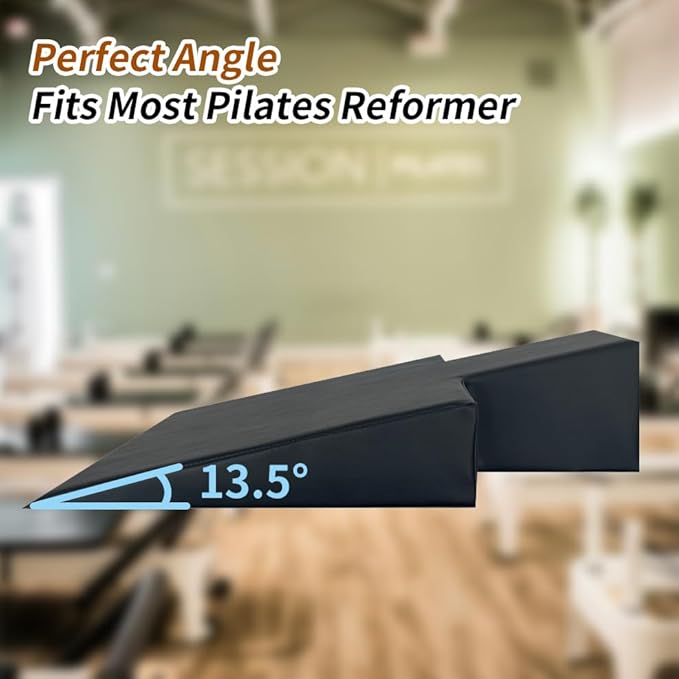 Large Upholstered Wedge for Pilates Reformer Machine, Fitness Equipment for Pilates Reformer, Pilates Reformer Accessories for Floor Exercises, Ideal for Home Pilates and Studio Use.