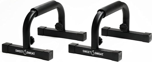 Sports Research Sweet Sweat Push Up Bars - Durable, Non-Slip with Comfort Grip - Calisthenics Equipment for Bodyweight Fitness & Strength Training - Floor Stand Pushup Bar Handles for Men & Women