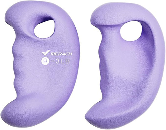 MERACH Ergonomic Dumbbell Set, Small Hand Weights for Women Men at Home Gym, Neoprene Dumbbell Set, Anti-Slip, Anti-Rolling, 3 lb/4 lb/5 lb dumbbells set of 2