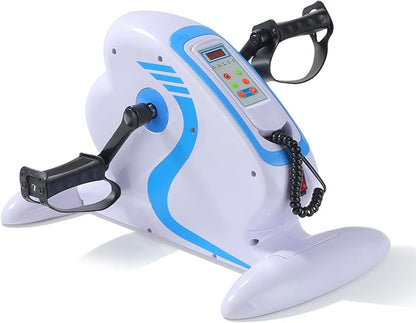 Electric Mini Exercise Bike Motorized Pedal Exerciser is a Low-Impact, Resistance-Free Fitness and Rehabilitation Device. This Under-Desk Bicycle Pedal Exerciser is Your Ideal Fitness compani