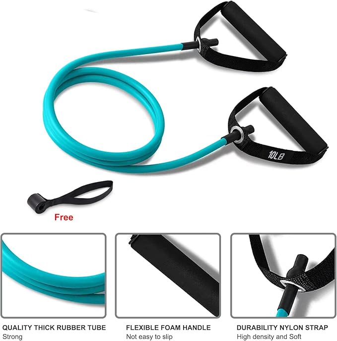 Resistance Bands with Handles,Single Resistance Bands,Exercise Bands Set,Workouts Bands for Physical Therapy,Strength Training for Women