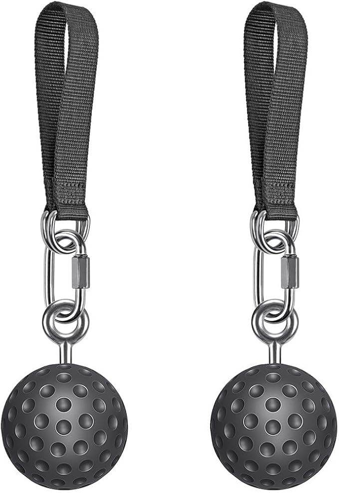 SELEWARE Pull Up Ball Grip, Non-Slip Rock Climbing Holds Pull Up Power Ball for Strength Training Attachment, Neutral Grip Pull Up Handles for Chin Up Bar, Kettlebell, Barbell Home Gym Workout